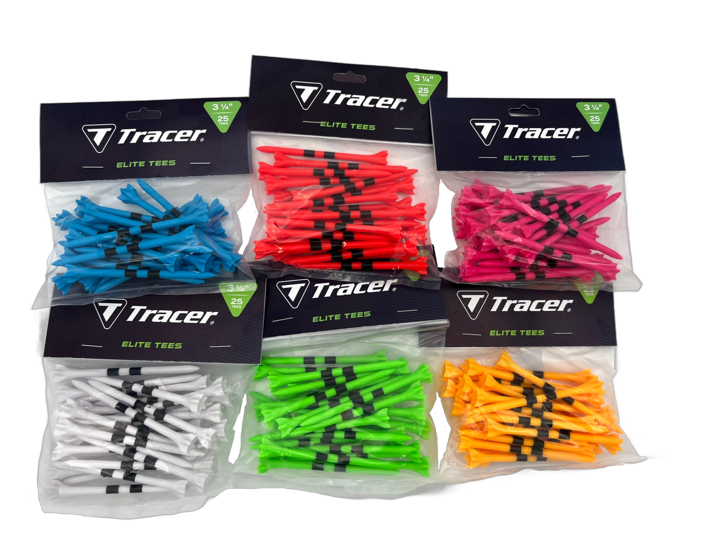 Tracer Plastic Elite Tees 3 1/4" - Bagged