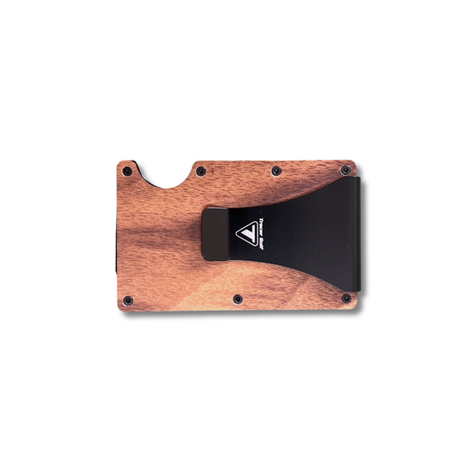 Walnut Wood Minimalist Wallet - RFID Slim Wallet
