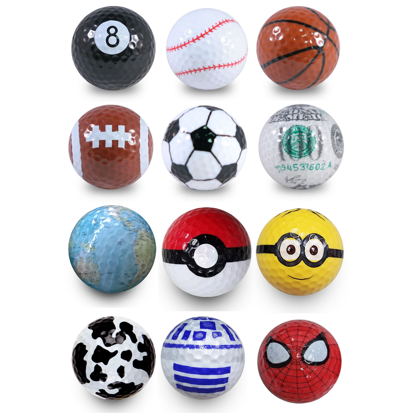 Designer Novelty Golf Balls