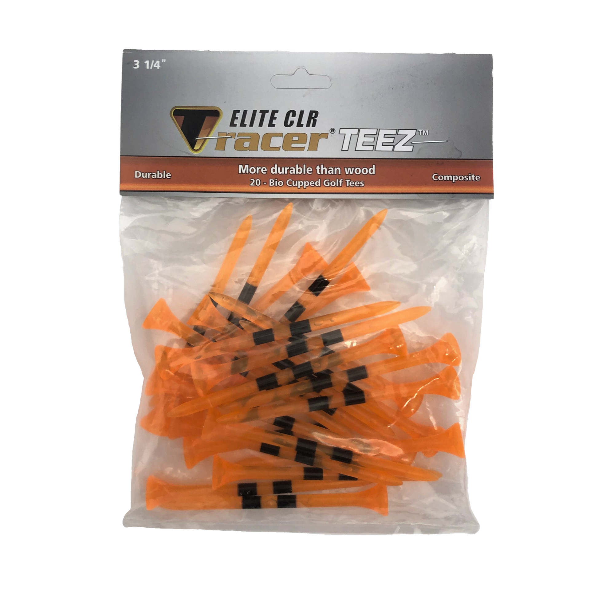 Tracer Elite CLR Tees 3 1/4" - Bagged