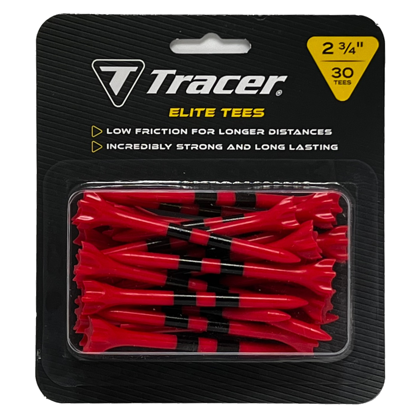 Tracer 2 3/4", Elite Plastic Tees - Blister Pack