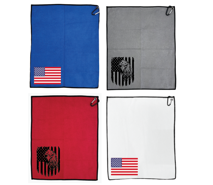 15" x 18" towel with USA Logos