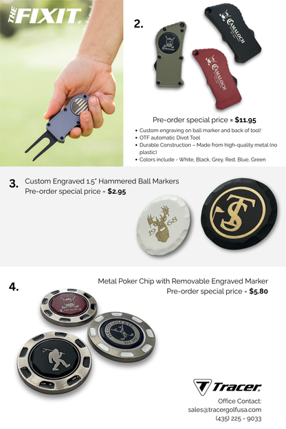 Pre-Order Special - 50 Free Engraved Ball Markers