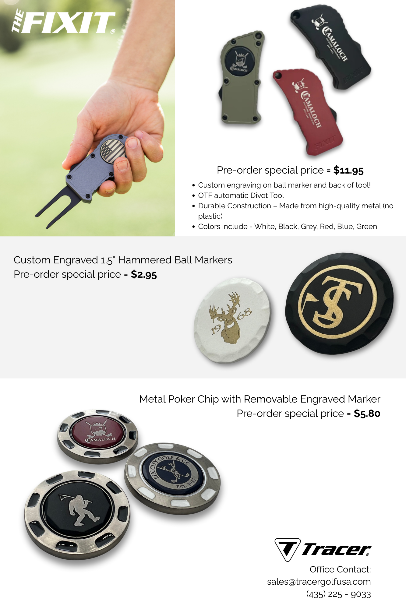 The FIXIT MINI Golf Tool - Custom Engraving