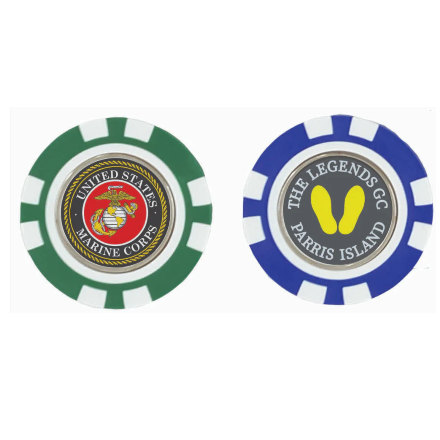 Plastic Poker Chip W/Removable Ball Marker