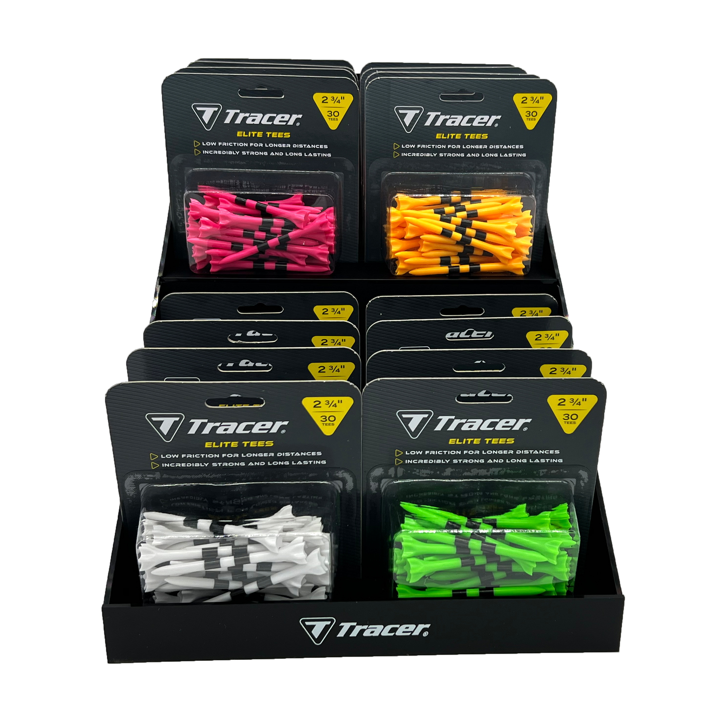 Tracer 3 1/4", Elite Plastic Tees - Blister Pack