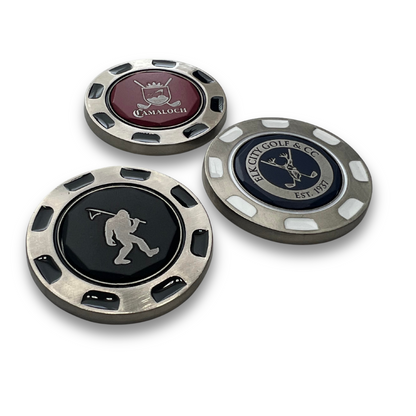 Metal Poker Chip w/Removable Ball Marker