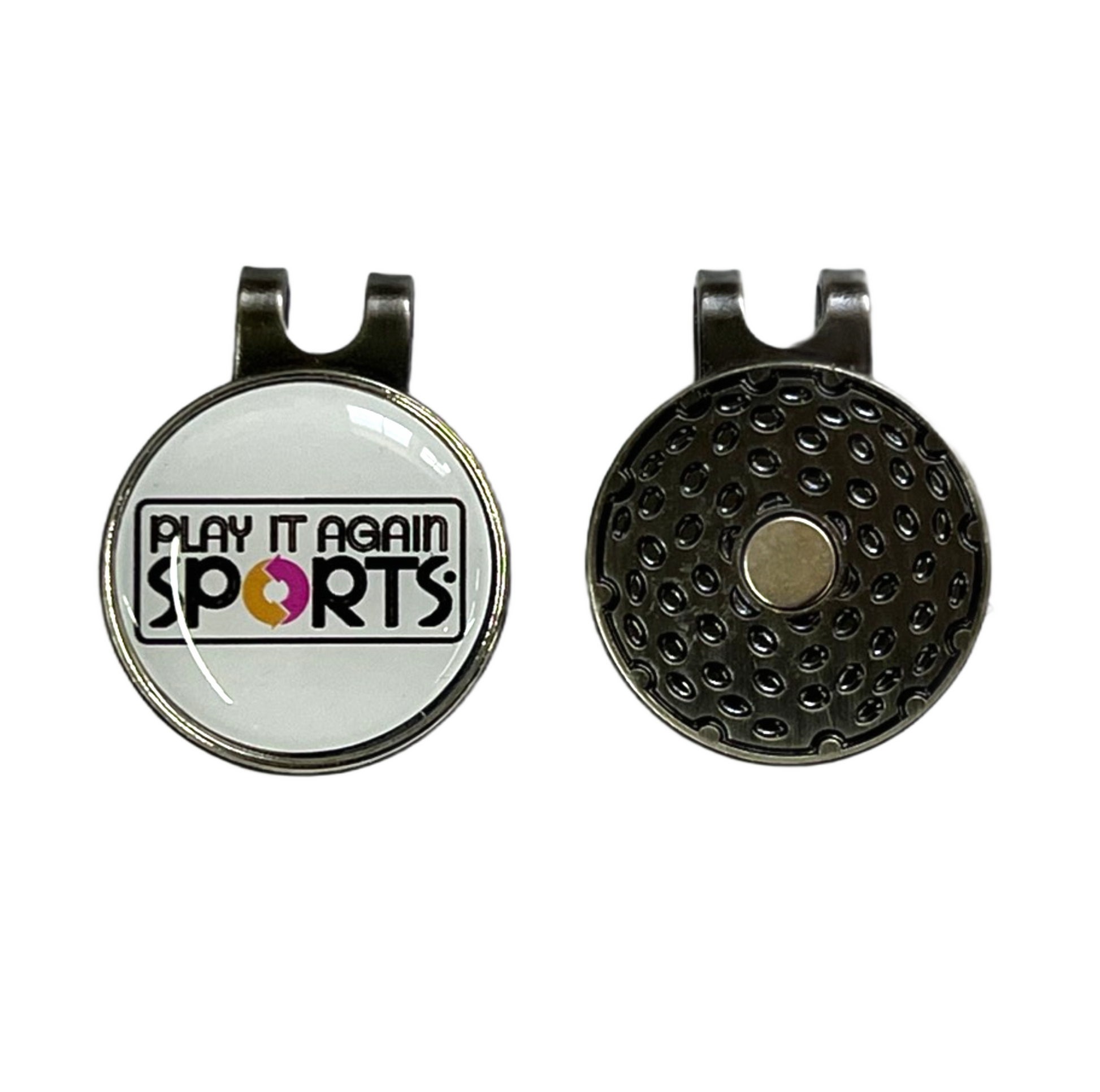 Hat clip with Play it Again Sports Logo