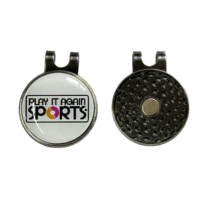 Hat clip with Play it Again Sports Logo