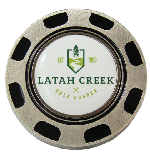 Metal Poker Chip w/Removable Ball Marker