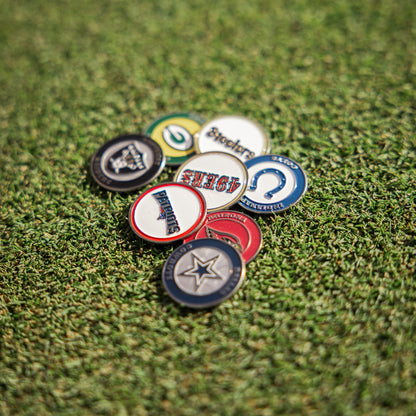 NCAA/NFL/MLB/NHL Licensed Double Sided Ball Markers