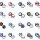 NCAA/NFL/MLB/NHL Licensed Double Sided Ball Markers