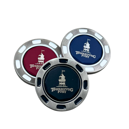 Metal Poker Chip w/Removable Ball Marker