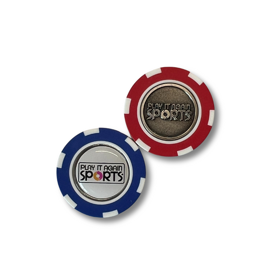 Plastic Poker Chip W/ Play It Again Removable Ball Marker