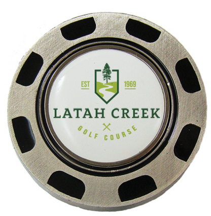 Metal Poker Chip w/Removable Ball Marker