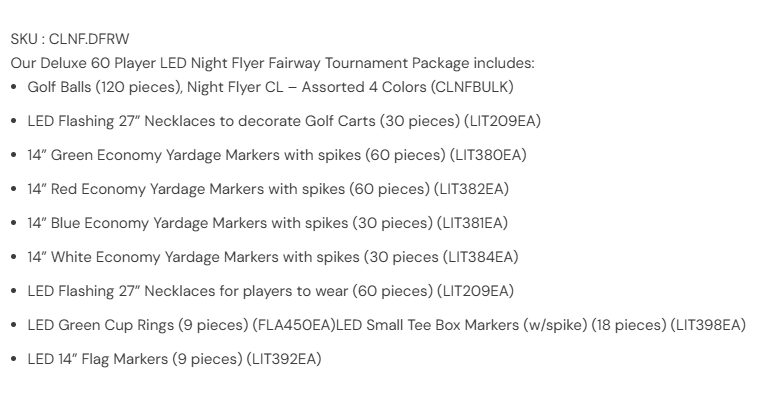 Night Flyer Tournament Pack