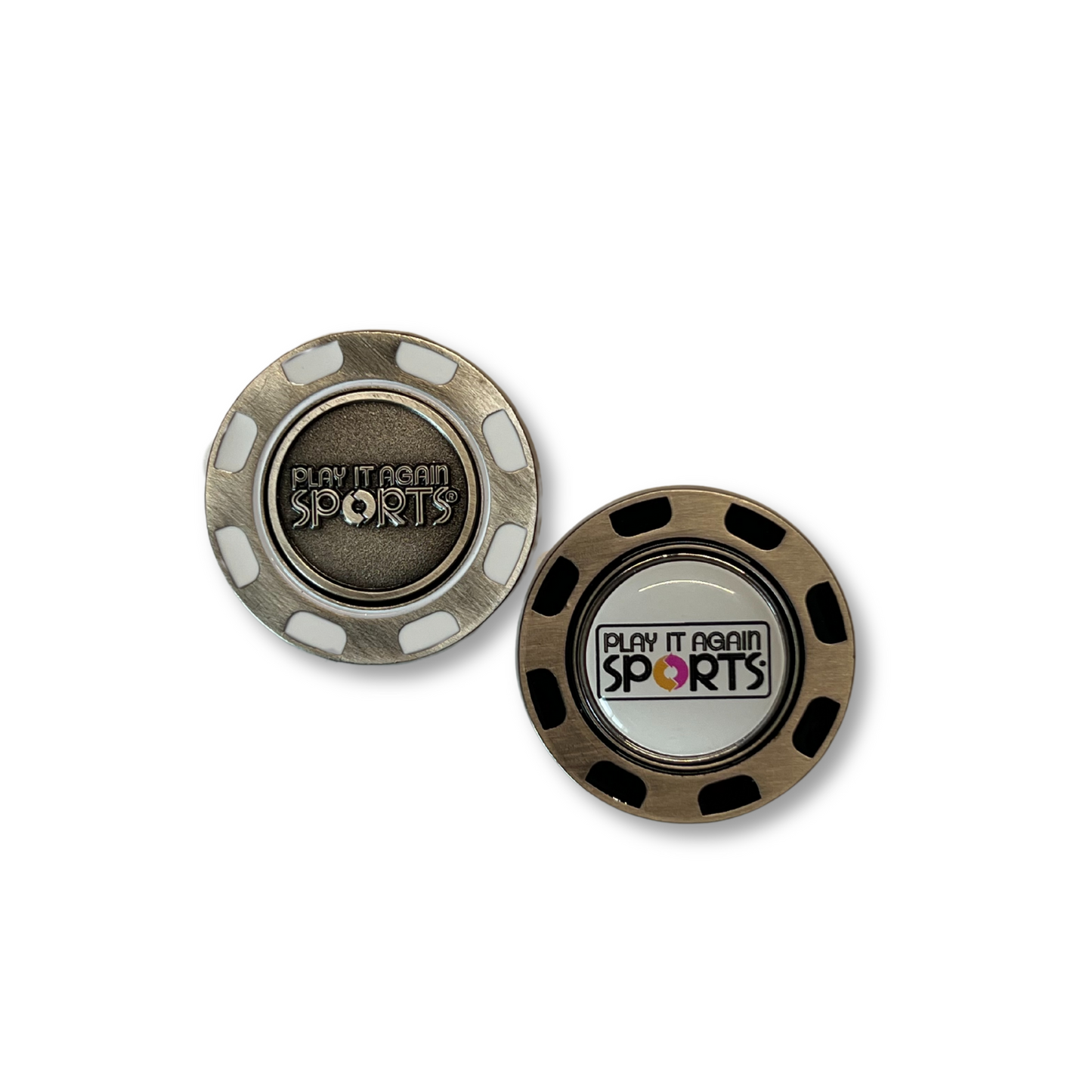 Metal Poker Chip w/Play It Again Removable Ball Marker