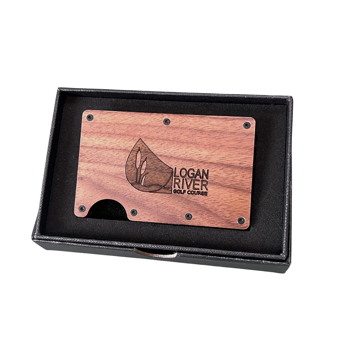Walnut Wood Minimalist Wallet - RFID Slim Wallet
