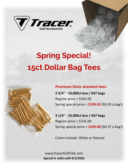 15ct wooden tee bags - Spring Special!