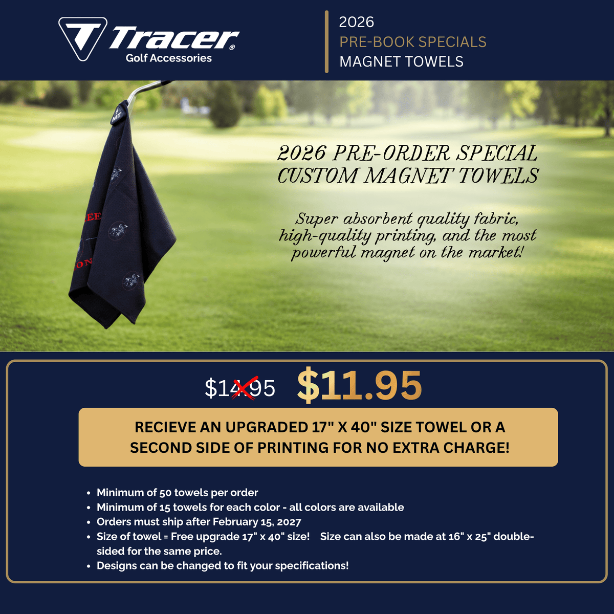 PRE-ORDER Special - Custom Design Magnet Towels