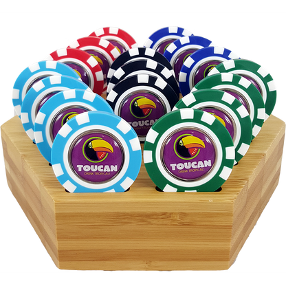Plastic Poker Chip W/Removable Ball Marker
