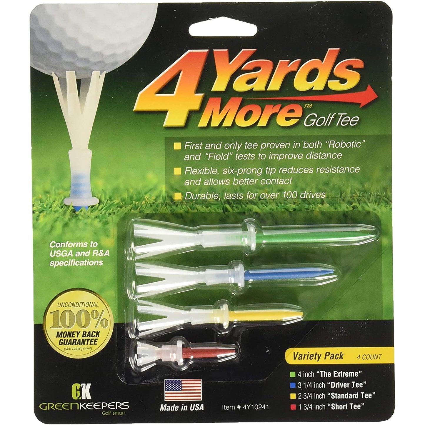 4 Yards More Golf Tee - Variety pack