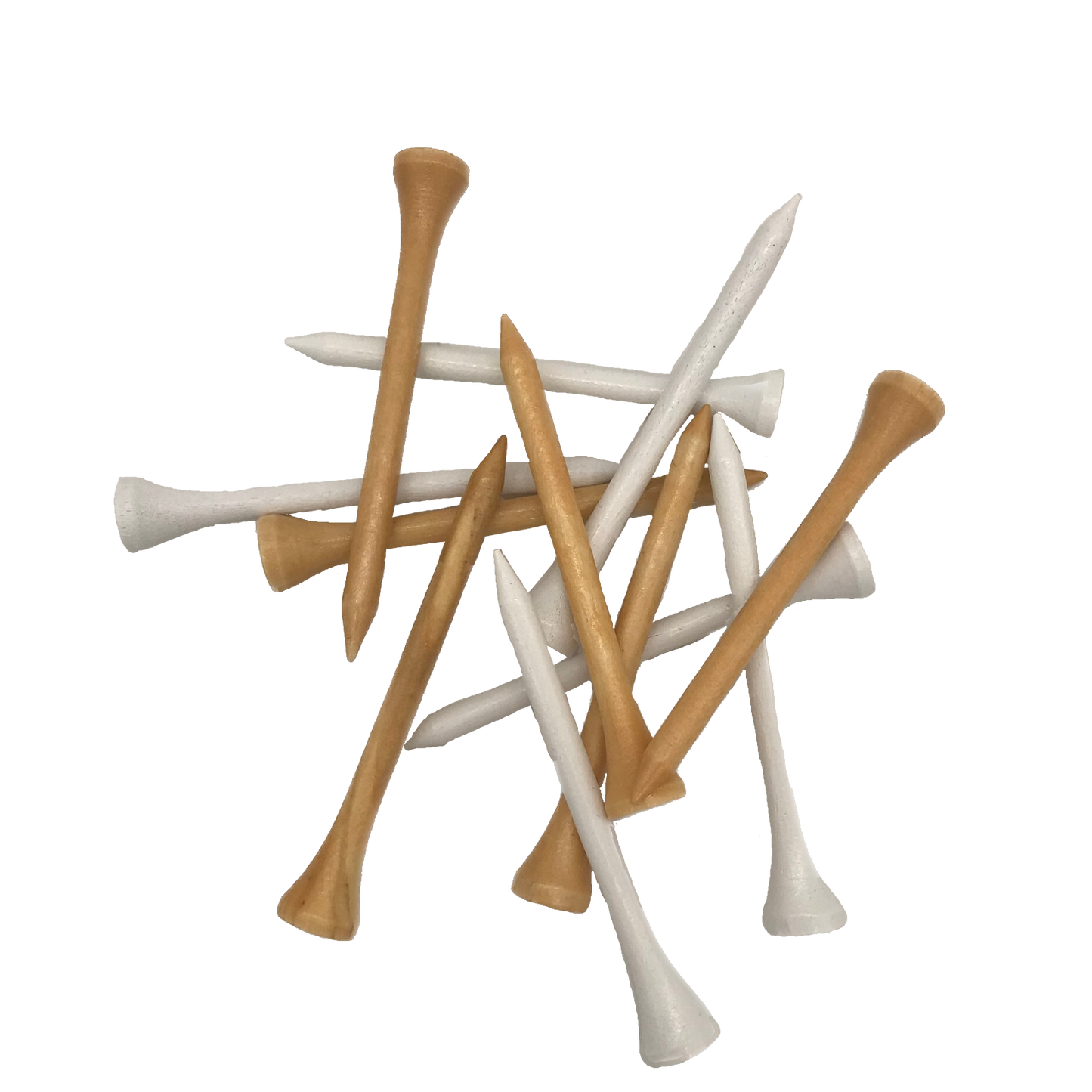 Bulk Wood Tees 2 1/8", 10,000 Count