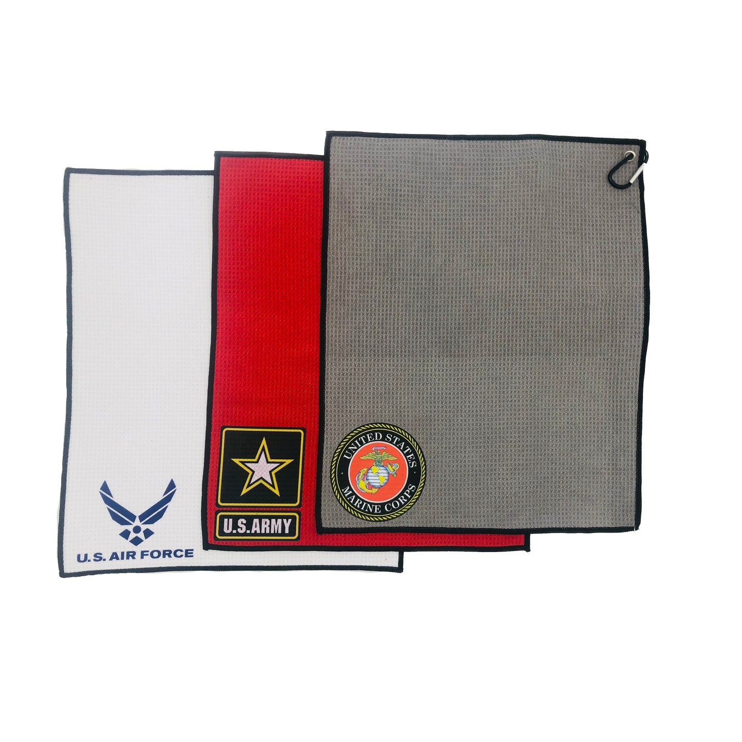 15" x 18" towel with Military Logos