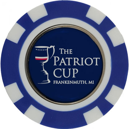 Plastic Poker Chip W/Removable Ball Marker