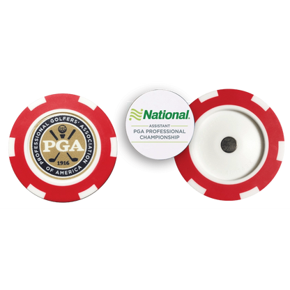 Plastic Poker Chip W/Removable Ball Marker
