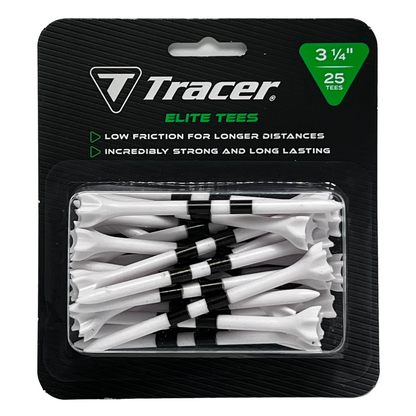 Tracer 3 1/4", Elite Plastic Tees - Blister Pack