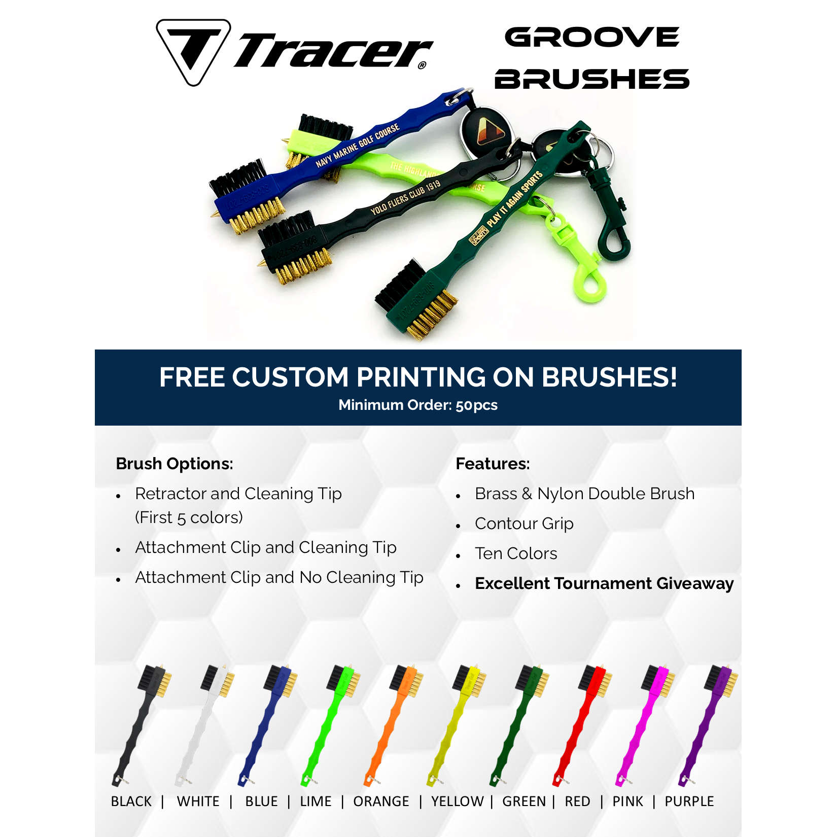 Tracer Brush w/Retractor & Point